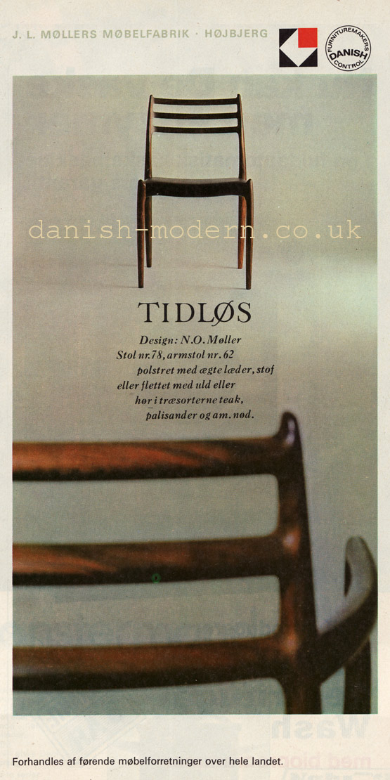NO M&oslash;ller for JL M&oslash;ller chairs 78 ad 62