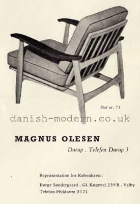 Unspecified designer for Magnus Olesen: 71