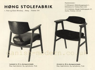 Unspecified designer for Høng Stolefabrik: 41, 42