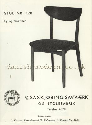 Unspecified designer for Saxkjøbing Savvaerk & Stolefabrik: 128