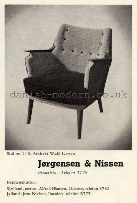 Wahl Iversen for Jørgensen & Nissen: 140 chair