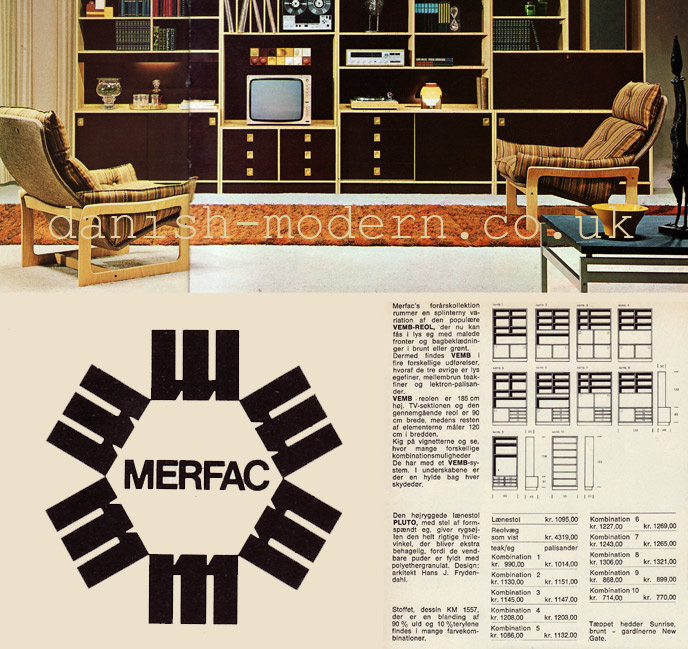 Hans J Frydendal, unspecified designer for Merfac: Pluto, Vemb-Reol